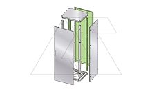 Задняя двойная панель ENUX 1400x1200мм (ШxГ) с 2 передними стойками, RAL7035, IP55 | код EURE-120140 | ETA