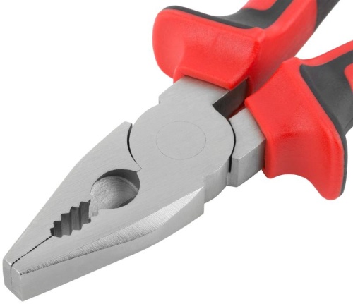 Плоскогубцы комбинированные ''Тренд'' двухцветные прорезиненные ручки хром-никелевое покрытие 180 мм | код 47565 | FIT фото 5