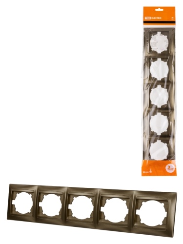 Рамка 5-ти постовая горизонтальная бронза Лама TDM | код SQ1815-0737 | TDM Рамка 5-ти постовая горизонтальная бронза Лама TDM | код SQ1815-0737 | TDM
