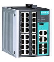 Коммутатор EDS-528E-4GTXSFP-LV Managed Gigabit Ethernet switch with 24 10/100BaseT(X) ports, and 4 combo 10/100/1000BaseT(X) or 100/1000BaseSFP ports, t: -10/60 | код 00-06108165 | MOXA