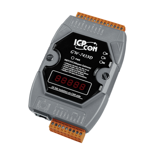 GW-7433D-G CR Modbus TCP server & Modbus RTU slave to CANopen master Gateway (RoHS) | код 00-06016340 | ICP DAS
