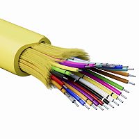 Кабель волоконно-оптический, распределительный, арамидные упрочняющие нити, для внутренней прокладки, нг(A)-HFLTx, 24 ОВ, категорияO | код RNDT9C24YL03 | DKC