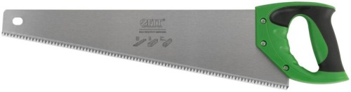 Ножовка по дереву, крупный каленый зуб 5 TPI, 2D заточка, пластиковая прорезиненная ручка 450 мм | код 40422 | FIT фото 6