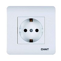 Розетка с заземляющим контактом 16А 250В | код 715389 | CHINT