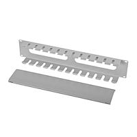 Горизонтальный кабельный органайзер 19 2U с крышкой | код ГКЗ-2U | ЦМО