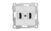 Rita - Розетка 2xHDMI, белая | код 2200-458-0101 | Mutlusan