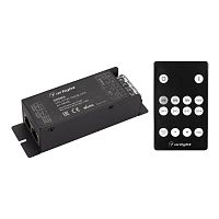 Диммер ARL-SYNC-DIM Black (12-24V, 1x25A, ПДУ 14кн, RF, RJ45) (IP20 металл, 3 года) | код 35135 | Arlight
