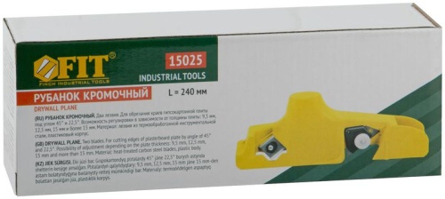 Рубанок кромочный пластиковый для гипсокартона FIT 15025 фото 3