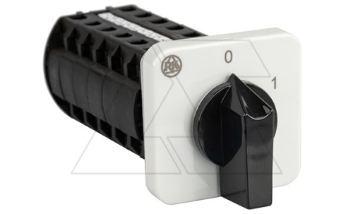 Переключатель BS 16 39 U, 9P, 20A, тип 0-1 (60°), 9NO на 1, 7.5kW(400VAC по АС-23), на дверь, фронт IP40 | код EAC609675 | Rade Koncar