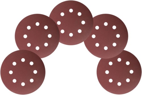 Круги шлифовальные с отверстиями (липучка), алюминий-оксидные, 125 мм, 5 шт Р 320 | код 39670 | FIT фото 5