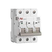 Выключатель автоматический AV-10 3P 25A (Z) 10kA EKF AVERES | код mcb10-3-25Z-av | EKF