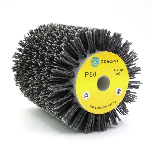 Щетка валик для Makita 9741, Д100x120x13, ворс полимер абразив P80 по дереву (6-027) | код PLM.RB10012013P80 | ОСБОРН