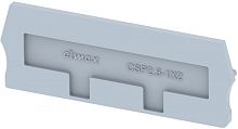 Концевая пластина для клемм, серая CSP2.5-1X2-GREY | код 3910880000 | Elmex