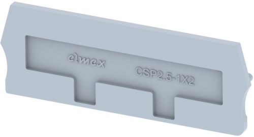 Концевая пластина для клемм, серая CSP2.5-1X2-GREY | код 3910880000 | Elmex