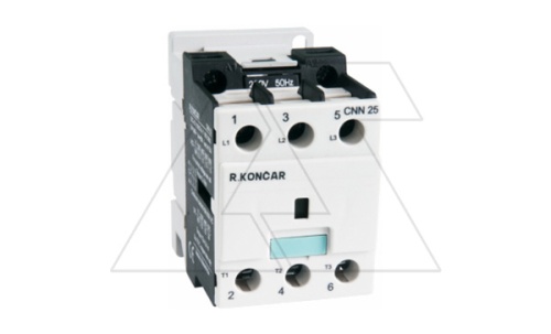 Контактор CNN 25 00 220/230V 50Hz, 3P, 25A/(40A по AC-1), 11kW(400VAC), 220/230VAC | код EAC604755 | Rade Koncar