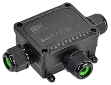 Коробка распред. герметичная WTP-402 3 ввода IP68 IEK | код UWB10-T-450-41-03-68 | IEK