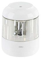 Точилка для карандашей электрическая Deli EH508-WH 1 отверстие пластик белый (батарея) | код 1835497 | DELI