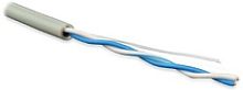 Hyperline UUTP1-C5-S24-IN-LSZH-GY-500 (500 м) Кабель витая пара. неэкранированная U/UTP. категория 5. 1 пара (24 AWG). одножильный (solid). LSZH. –20 C – +75 C. серый | код 425972 | Hyperline