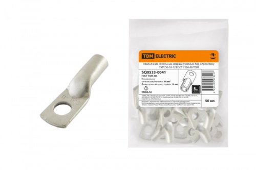 Наконечник медный луженый ТМЛ 50-10-12 ГОСТ 7386-80 TDM | код SQ0533-0041 | TDM