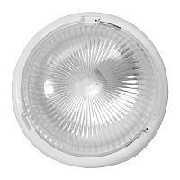 Светильник НБО 23-60-001 "Аква" d200 1х60Вт E27 IP44 прозр./корпус бел. (инд. упак.) | код 1005500905 | Элетех