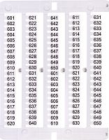 Маркировка клемм ES-NU0851601 (601-650) | код 003903089 | ETI