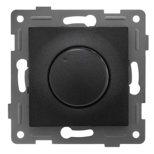Механизм диммера СП Bravo 500Вт с накладкой и воротком графит | код С10Д6-010 | GUSI Механизм диммера СП Bravo 500Вт с накладкой и воротком графит | код С10Д6-010 | GUSI