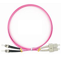 Cabeus FOP-50-OM4-SC-ST-3m Шнур оптический duplex SC-ST 50/125 mm OM4 3м LSZH | код 9123c | Cabeus