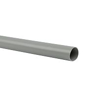 Труба гладкая ПВХ жесткая d25 мм (2 м) (50 м/уп) серая-Plast | код trg-25-2m | EKF