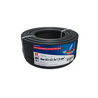 Кабель силовой медный ВВГ-Пнг(А)-LS 3x1,5 мм кв, длина 50 метров, ГОСТ 31996-2012, ТУ 16.К71-310-2001 REXANT | код 01-8271-50 | REXANT