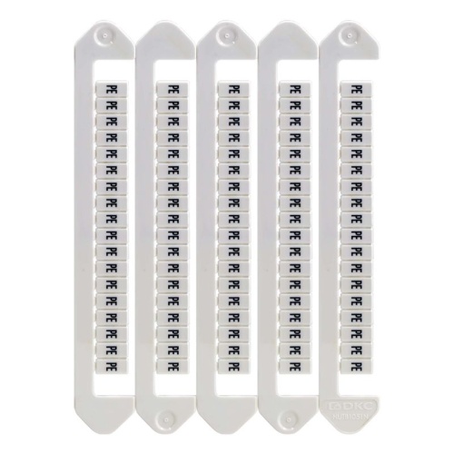 Маркировка для клемм, ширина 5 мм, символы 20 , горизонтальная ориентация | код NUTB-5-20H | DKC