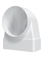 Соединитель пластиковый угловой 90° для плоского воздуховода с круглым 60х120/D100 | код 612СК10КП | ERA