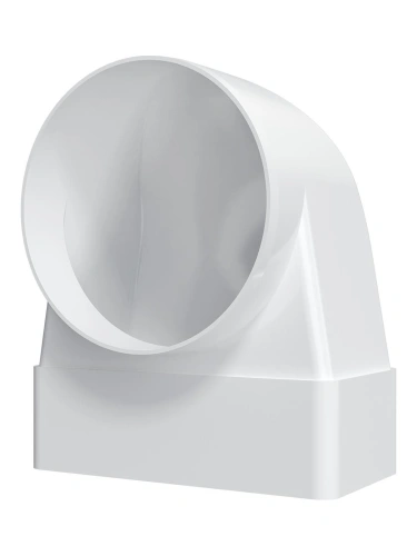 Соединитель пластиковый угловой 90° для плоского воздуховода с круглым 60х120/D100 | код 612СК10КП | ERA Соединитель пластиковый угловой 90° для плоского воздуховода с круглым 60х120/D100 | код 612СК10КП | ERA