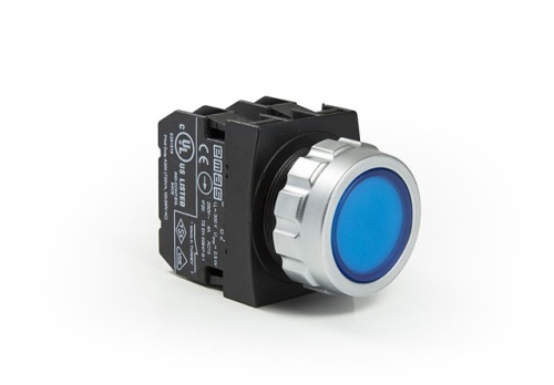 Кнопка круглая без фиксации, синяя (2Н3), H202DM | код H202DM | EMAS Кнопка круглая без фиксации, синяя (2Н3), H202DM | код H202DM | EMAS