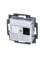 Розетка информационная ABB Levit RJ45 категория 5e и заглушка жемчуг 5014H-A51017 68W | код 2CHH295117A6068 | ABB