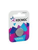 Элемент питания литиевый CR 2032 1хBL (блист.1шт) Космос KOC20321BL
