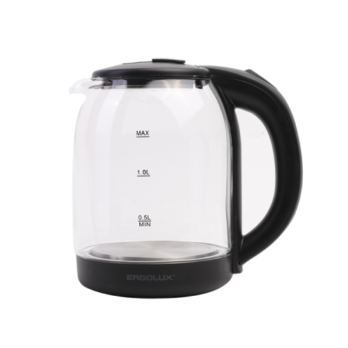 Чайник стеклянный ELX-KG05-C02 черн. ПРОМО Ergolux 14922 фото 3