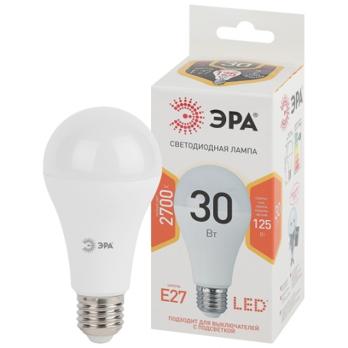 Лампа светодиодная LED A65-30W-827-E27 A65 30Вт груша E27 тепл. бел. | Код. Б0048015 | ЭРА