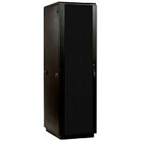 Шкаф телекоммуникационный напольный ЭКОНОМ 42U (800 ? 800) дверь перфорированная 2 шт., цвет черный | код ШТК-Э-42.8.8-44АА-9005 | ЦМО