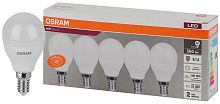 Лампа светодиодная LED Value LVCLP60 7SW/830 шар матовая E14 230В 2х5 RU (уп.5шт) | код 4058075578104 | LEDVANCE