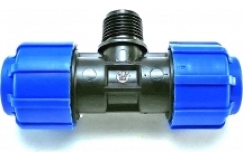 Тройник ПНД компрессионный НР 40 х 1 1/2' х 40 | код 51411240 | Политэк