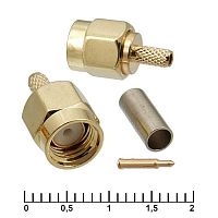 Разъём высокочастотный RUICHI SMA-C316P, обжимной | код 92144 | Ruichi