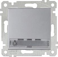 Rita - Выключатель кнопочный с подсветкой, с маркировкой, пруж. зажимы, нерж. сталь | код 2200-419-0182 | Mutlusan