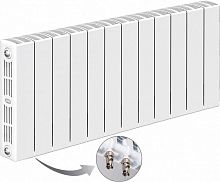 Радиатор монолитный биметаллический SUPReMO VENTIL SVR 500 - 10 секций нижнее правое подключение (RIFAR SVR 500-10) | код RG008T1GR98U6U | Rifar