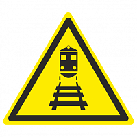Знак Берегись поезда 300 мм, пластик EKF | код pn-3-01 | EKF