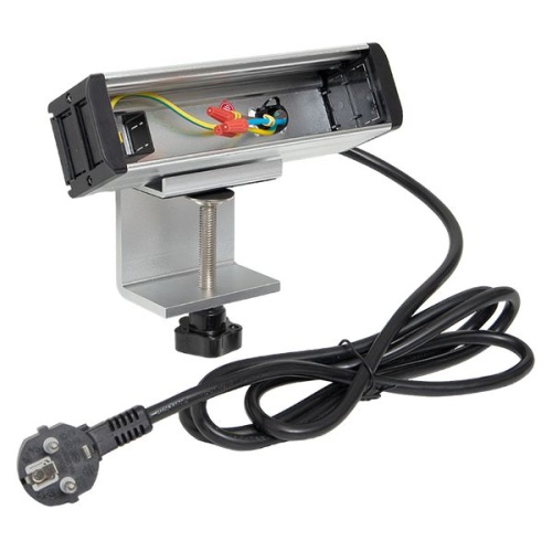 Встраиваемый настольный розеточный блок для крепления к столу, 8 модулей, C-Line | код cl-vnbco-8-s | EKF фото 2 Встраиваемый настольный розеточный блок для крепления к столу, 8 модулей, C-Line | код cl-vnbco-8-s | EKF фото 2