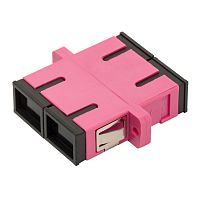 Адаптер оптический LANMASTER SC, OM4, дуплексный | код LAN-2SC-AM-OM4 | LANMASTER