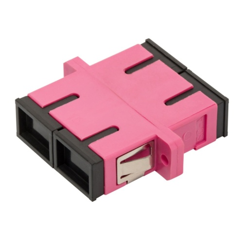 Адаптер оптический LANMASTER SC, OM4, дуплексный | код LAN-2SC-AM-OM4 | LANMASTER