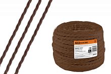 Ретро провод Эко 2х1.5 витой ГОСТ коричневый (бухта 20м) | код SQ2801-0221 | РЭМЗ ТМ