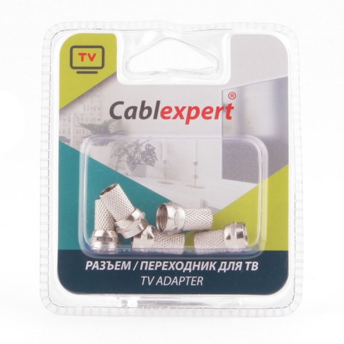 F Коннектор Cablexpert SPL6-01, 18mm, для кабеля RG6, 5шт | код SPL6-01 | Cablexpert