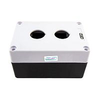 PB-BK02G Корпус для кнопок 2 место. (Серый - Черный) | код PB-BK02G | Plastim